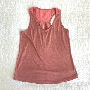 RBX Pink Striped Workout Athletic Tank Top w/ Mesh Racer Back